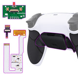 eXtremeRate Remappable RISE V4 Remap Kit for PS5 Controller BDM-030/040/050/060 - Rubberized White Black- Black - XPFU6010G5