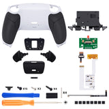 eXtremeRate Remappable RISE V4 Remap Kit for PS5 Controller BDM-030/040/050/060 - Rubberized White Black- Black - XPFU6010G5