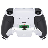 eXtremeRate Remappable RISE V4 Remap Kit for PS5 Controller BDM-030/040/050/060 - Rubberized White Black- White - XPFU6011G5