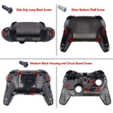 eXtremeRate Chrome Silver Repair ABXY D-pad ZR ZL L R Keys for NS Switch Pro Controller, Glossy DIY Replacement Full Set Buttons with Tools for NS Switch Pro - Controller NOT Included - KRD402