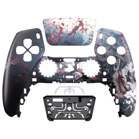 eXtremeRate Killing Clown Front Housing Shell Compatible with ps5 Controller BDM-010/020/030/040/050, DIY Replacement Shell Custom Touch Pad Cover Compatible with ps5 Controller - ZPFR013G3