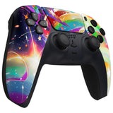 eXtremeRate Rainbow Storm Front Housing Shell Compatible with ps5 Controller BDM-010/020/030/040, DIY Replacement Shell Custom Touch Pad Cover Compatible with ps5 Controller - ZPFT1107G3