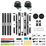 eXtremeRate Replacement 3D Joystick & Thumb Grips & Side Rail Shell Buttons for Nintendo Switch 2 JoyCon - Black - YVENTM005