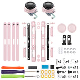 eXtremeRate Replacement 3D Joystick & Thumb Grips & Side Rail Shell Buttons for Nintendo Switch 2 JoyCon - Cherry Blossoms Pink - YVENTM006