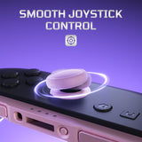 eXtremeRate Replacement 3D Joystick & Thumb Grips & Side Rail Shell Buttons for Nintendo Switch 2 JoyCon - Cherry Blossoms Pink - YVENTM006