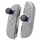 eXtremeRate Replacement 3D Joystick & Thumb Grips & Side Rail Shell Buttons for Nintendo Switch 2 JoyCon - Clear - YVENTM001