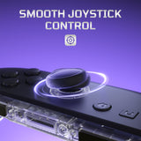eXtremeRate Replacement 3D Joystick & Thumb Grips & Side Rail Shell Buttons for Nintendo Switch 2 JoyCon - Clear - YVENTM001