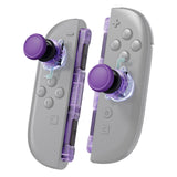 eXtremeRate Replacement 3D Joystick & Thumb Grips & Side Rail Shell Buttons for Nintendo Switch 2 JoyCon - Clear Atomic Purple - YVENTM003