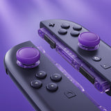 eXtremeRate Replacement 3D Joystick & Thumb Grips & Side Rail Shell Buttons for Nintendo Switch 2 JoyCon - Clear Atomic Purple - YVENTM003