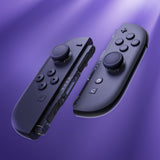 eXtremeRate Replacement 3D Joystick & Thumb Grips & Side Rail Shell Buttons for Nintendo Switch 2 JoyCon - Clear Slate Black - YVENTM002