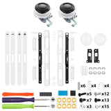eXtremeRate Replacement 3D Joystick & Thumb Grips & Side Rail Shell Buttons for Nintendo Switch 2 JoyCon - White - YVENTM004