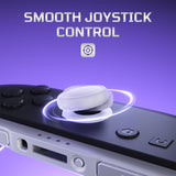 eXtremeRate Replacement 3D Joystick & Thumb Grips & Side Rail Shell Buttons for Nintendo Switch 2 JoyCon - White - YVENTM004