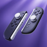 eXtremeRate Replacement 3D Joystick & Thumb Grips & Side Rail Shell Buttons for Nintendo Switch 2 JoyCon - White - YVENTM004