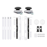 eXtremeRate Replacement 3D Joystick & Thumb Grips & Side Rail Shell Buttons for Nintendo Switch 2 JoyCon - White - YVENTM004