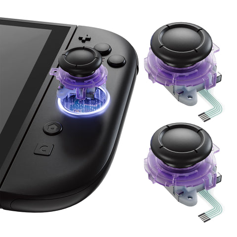 eXtremeRate Replacement 3D Joystick for Nintendo Switch 2 Joycon - Clear Atomic Purple - LRLNTM005
