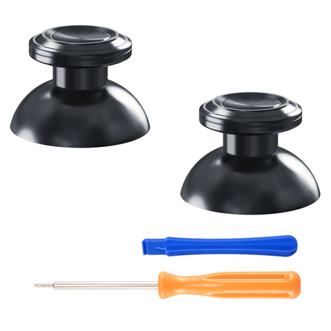 eXtremeRate Custom Dark Gray Metal Thumbsticks for PS5 Controller, Replacement Aluminum Analog Stick Joystick for PS4 Controller - Controller NOT Included - JPFC007