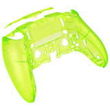 eXtremeRate Clear Lime Green Custom Back Housing Bottom Shell Compatible with ps5 Edge Controller, DIY Replacement Back Shell Cover Compatible with ps5 Edge Controller - DQZEGM008