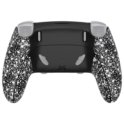 eXtremeRate Custom Back Housing Bottom Shell Compatible with ps5 Edge Controller, Non-Slip 3D Splashing Cover, Game Improvement DIY Replacement Back Case & Clip Shell - Textured White - DYLEGP002