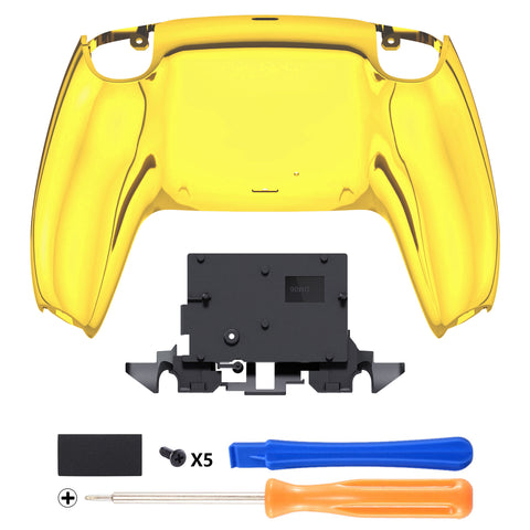 eXtremeRate Custom Back Housing Bottom Shell for PS5 Controller BDM-010/020/030/040/050/060 - Chrome Gold - DPFD4001G2