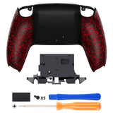 eXtremeRate Custom Back Housing Bottom Shell for PS5 Controller BDM-010/020/030/040/050/060 - Textured Red - DPFP3015G2