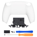 eXtremeRate Custom Back Housing Bottom Shell for PS5 Controller BDM-010/020/030/040/050/060 - White - DPFP3008G2