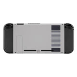 eXtremeRate Soft Touch Grip Classics NES Style Console Back Plate DIY Replacement Housing Shell Case for Nintendo Switch Console with Kickstand JoyCon Shell NOT Included - ZT102