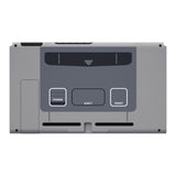 eXtremeRate SFC SNES Classic EU Style Console Back Plate DIY Replacement Housing Shell Case with Kickstand for Nintendo Switch Console - ZT106