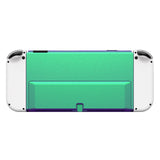 eXtremeRate Chameleon Green Purple Console Back Plate DIY Replacement Housing Shell Case with Kickstand for Nintendo Switch OLED – Console and Joycon NOT Included - GLUSOP006