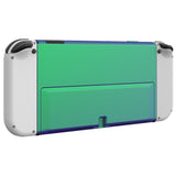 eXtremeRate Chameleon Green Purple Console Back Plate DIY Replacement Housing Shell Case with Kickstand for Nintendo Switch OLED – Console and Joycon NOT Included - GLUSOP006