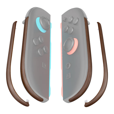 eXtremeRate Replacement Decorative Strips for Joycon 2 of Nintendo Switch 2 - Wood Grain - CULNTS001