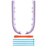 eXtremeRate Replacement Decorative Strips for Joycon 2 of Nintendo Switch 2 - Clear Atomic Purple - CULNTM001