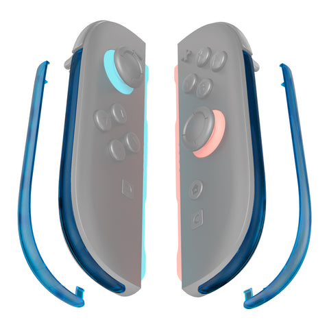 eXtremeRate Replacement Decorative Strips for Joycon 2 of Nintendo Switch 2 - Clear Blue - CULNTM005