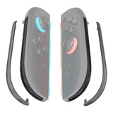 eXtremeRate Replacement Decorative Strips for Joycon 2 of Nintendo Switch 2 - Clear Slate Black - CULNTM002