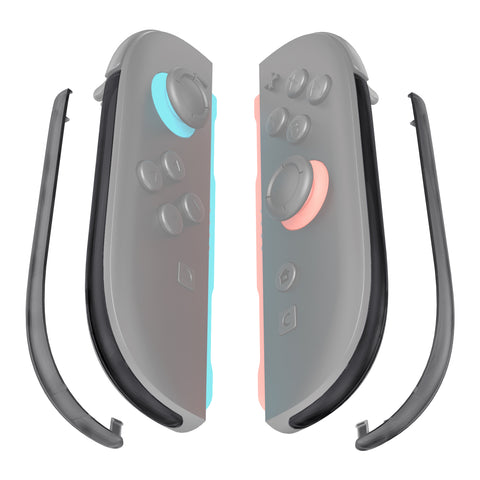 eXtremeRate Replacement Decorative Strips for Joycon 2 of Nintendo Switch 2 - Clear Slate Black - CULNTM002