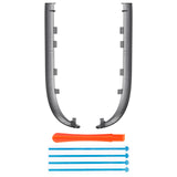 eXtremeRate Replacement Decorative Strips for Joycon 2 of Nintendo Switch 2 - Clear Slate Black - CULNTM002