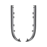 eXtremeRate Replacement Decorative Strips for Joycon 2 of Nintendo Switch 2 - Clear Slate Black - CULNTM002