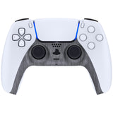 eXtremeRate Brushed Silver Pattern Decorative Trim Shell Compatible with ps5 Controller, DIY Replacement Clip Shell, Custom Plates Cover Compatible with ps5 Controller with Accent Rings - GPFS2010