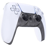 eXtremeRate Brushed Silver Pattern Decorative Trim Shell Compatible with ps5 Controller, DIY Replacement Clip Shell, Custom Plates Cover Compatible with ps5 Controller with Accent Rings - GPFS2010