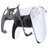 eXtremeRate Brushed Silver Pattern Decorative Trim Shell Compatible with ps5 Controller, DIY Replacement Clip Shell, Custom Plates Cover Compatible with ps5 Controller with Accent Rings - GPFS2010