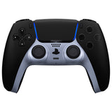 eXtremeRate Sterling Silver Decorative Trim Shell Compatible with ps5 Controller, DIY Replacement Clip Shell, Custom Plates Cover Compatible with ps5 Controller w/ Accent Rings - GPFP3040