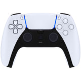 eXtremeRate Black Decorative Trim Shell Compatible with ps5 Controller, DIY Replacement Clip Shell, Custom Plates Cover Compatible with ps5 Controller w/ Accent Rings - GPFP3030