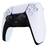 eXtremeRate Black Decorative Trim Shell Compatible with ps5 Controller, DIY Replacement Clip Shell, Custom Plates Cover Compatible with ps5 Controller w/ Accent Rings - GPFP3030
