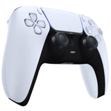 eXtremeRate Black Decorative Trim Shell Compatible with ps5 Controller, DIY Replacement Clip Shell, Custom Plates Cover Compatible with ps5 Controller w/ Accent Rings - GPFP3030