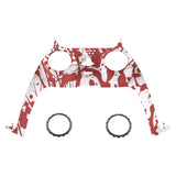 eXtremeRate Blood Patterned Decorative Trim Shell Compatible with ps5 Controller, DIY Replacement Clip Shell, Custom Plates Cover Compatible with ps5 Controller with Accent Rings - GPFS2005