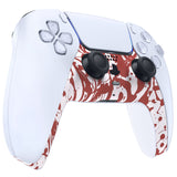 eXtremeRate Blood Patterned Decorative Trim Shell Compatible with ps5 Controller, DIY Replacement Clip Shell, Custom Plates Cover Compatible with ps5 Controller with Accent Rings - GPFS2005