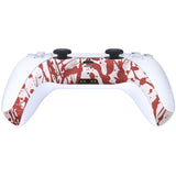 eXtremeRate Blood Patterned Decorative Trim Shell Compatible with ps5 Controller, DIY Replacement Clip Shell, Custom Plates Cover Compatible with ps5 Controller with Accent Rings - GPFS2005