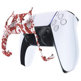 eXtremeRate Blood Patterned Decorative Trim Shell Compatible with ps5 Controller, DIY Replacement Clip Shell, Custom Plates Cover Compatible with ps5 Controller with Accent Rings - GPFS2005
