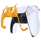 eXtremeRate Caution Yellow Decorative Trim Shell Compatible with ps5 Controller, DIY Replacement Clip Shell, Custom Plates Cover Compatible with ps5 Controller w/ Accent Rings - GPFP3009
