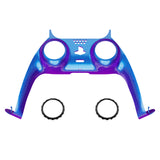 eXtremeRate Chameleon Purple Blue Decorative Trim Shell Compatible with ps5 Controller, DIY Replacement Clip Shell, Custom Plates Cover Compatible with ps5 Controller w/ Accent Rings - GPFP3001