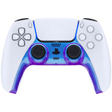 eXtremeRate Chameleon Purple Blue Decorative Trim Shell Compatible with ps5 Controller, DIY Replacement Clip Shell, Custom Plates Cover Compatible with ps5 Controller w/ Accent Rings - GPFP3001